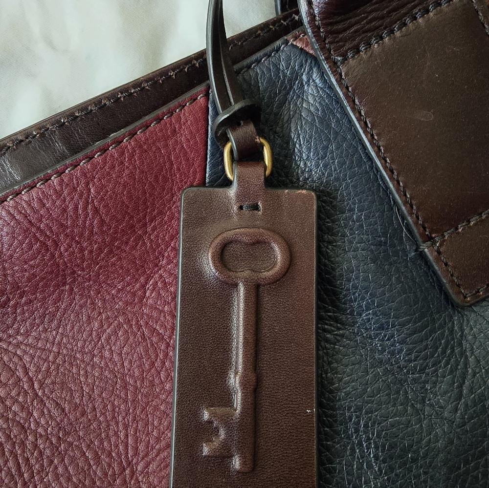 Fossil Emerson Patchwork Dark Leather Bag - image 3